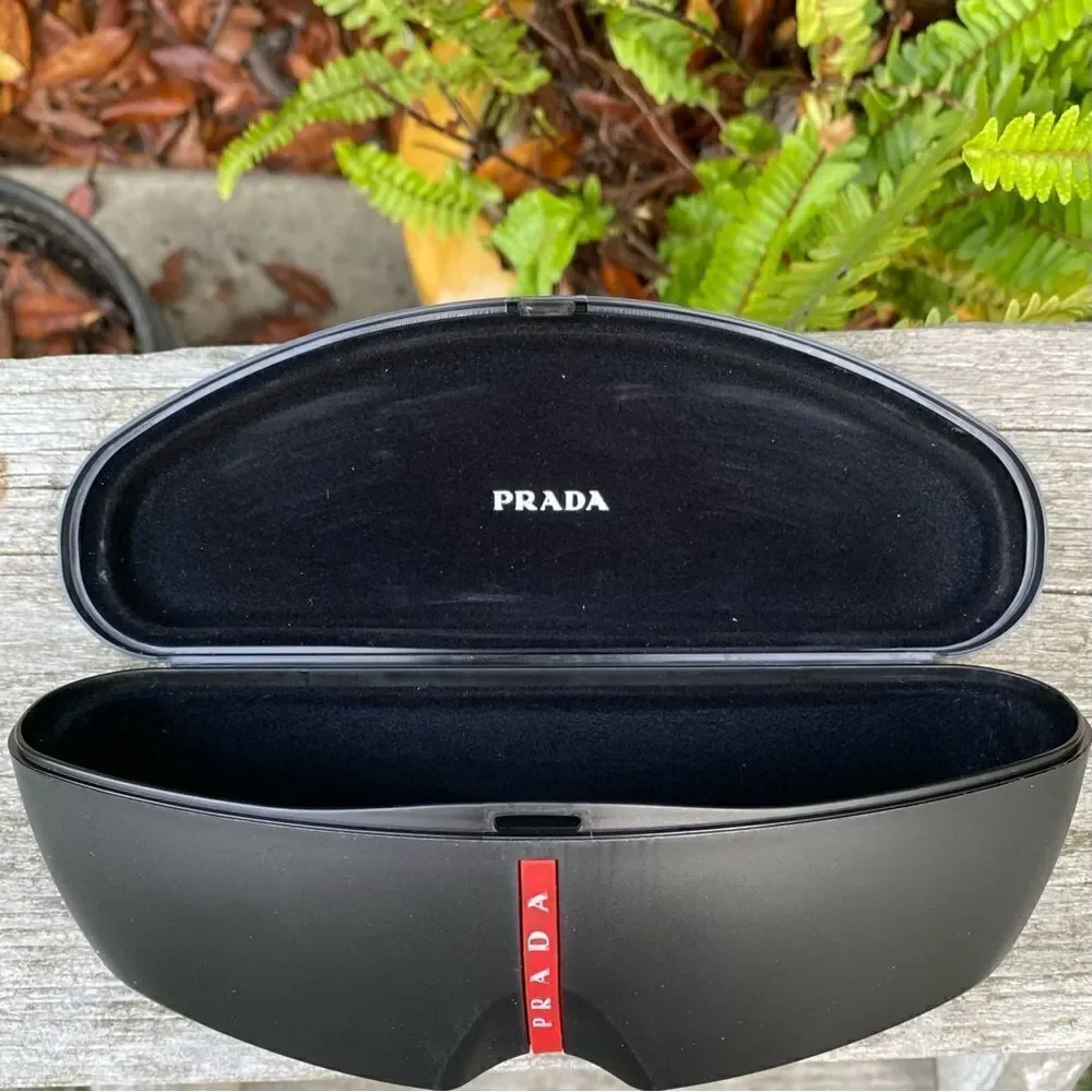 NIB Prada Linea Rossa PS 55WS (1BO10A) Matte Black Sunglasses w/Case Designer